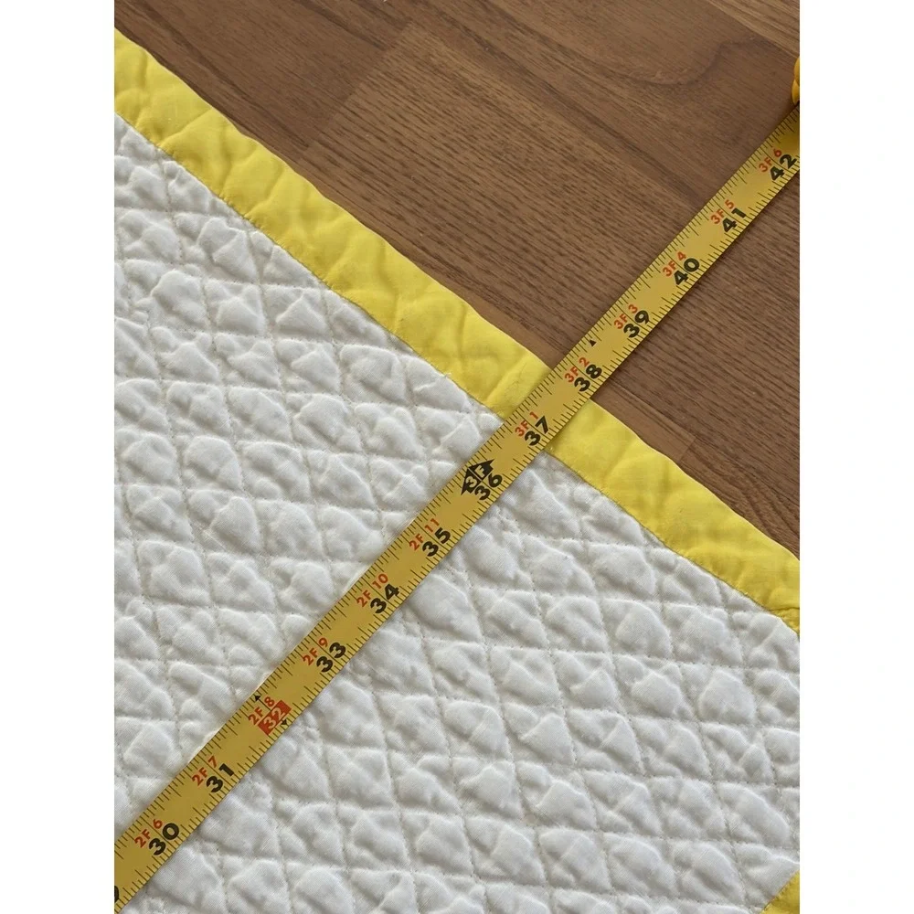 Handmade Baby Quilt Puss In Boots Cat White Yellow Border Boys Crib Nursery‎